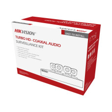 Kit TurboHD 1080p / DVR 4 canales / 4 Cámaras Bala ColorVu / Fuente de Poder / Accesorios de Instalación